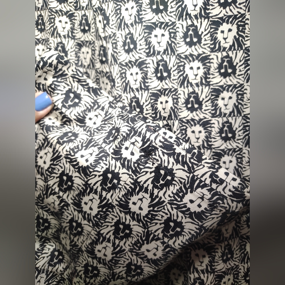 Anne Klein Lion Logo Pants Size 16 NWT Black White Straight Leg - Picture 9 of 12